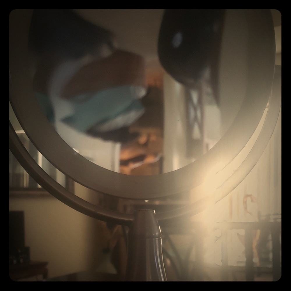 Home makeup mirror.